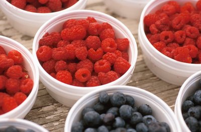 Berries for sale at a market.