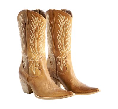 Calf color boots.
