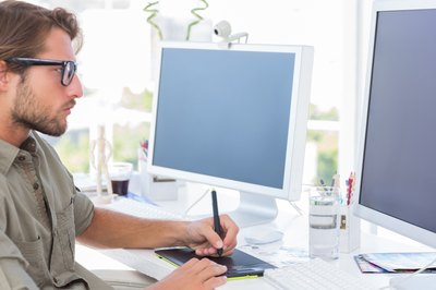 Man working on computer