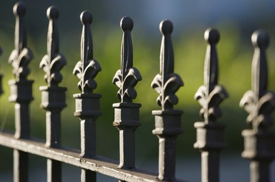 Wrought iron fence with Fleur-de-lis designs