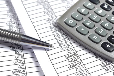 Balance sheet with calculator