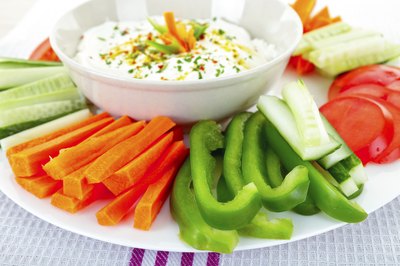 veggie sticks with ranch dip is one appetizer idea