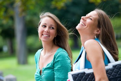 Teens laughing