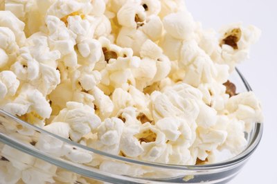 Close up of a bowl filled with popcorn