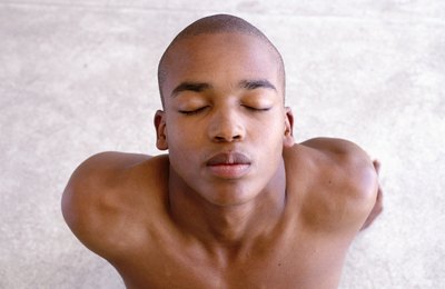 Man breathing