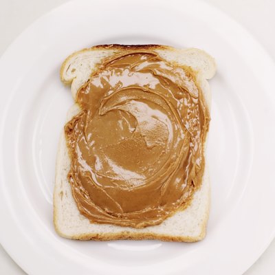 Peanut butter on toast.