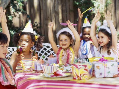 Children at birthday party