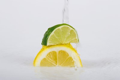 Adding lemon and lime juices to water helps flush the body of excess fluids.