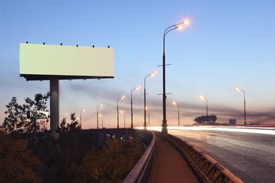 Blank billboard along highway