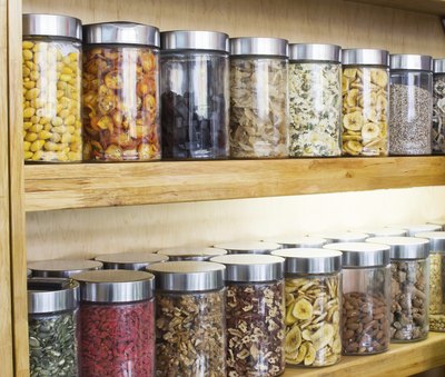 Herbal medicinals in jars