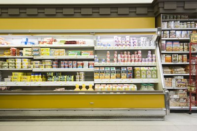 Aisles at a grocery store.