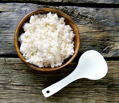 Like cottage cheese, the curds are separated from the whey and consumed
