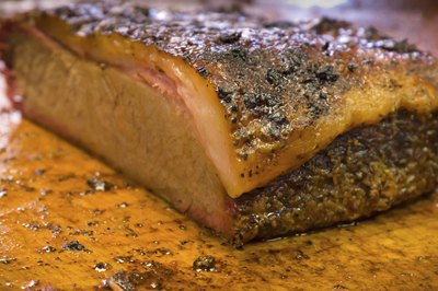 Beef brisket with spices.