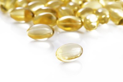 Omega 3 capsules.