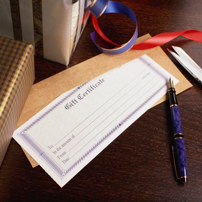 Gift certificate.