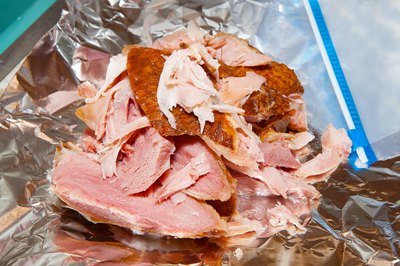 Wrap the cooked pork in foil to let the meat rest