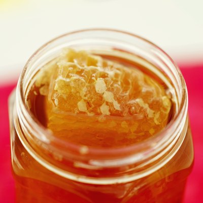 A jar of fresh honey.