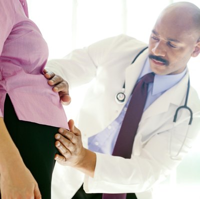 Pregnant woman at doctor