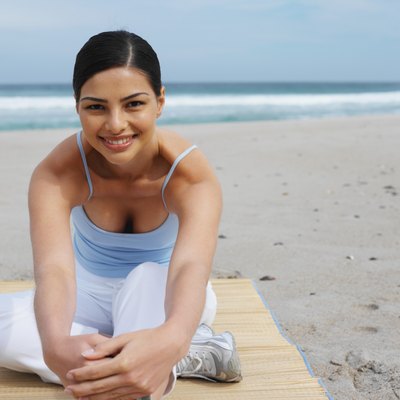 Woman stretching