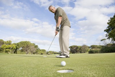 Man golfing