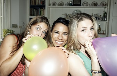 Balloons add a festive touch.