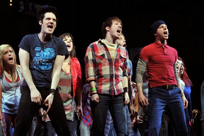 Broadway actors on stage