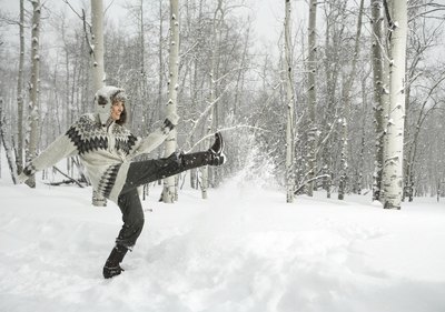 It is important to wear the right kind of boots in the winter.