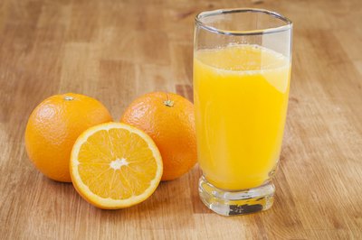 Glass of orange juice