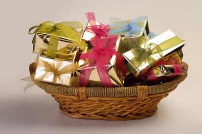 Prizes in small boxes.