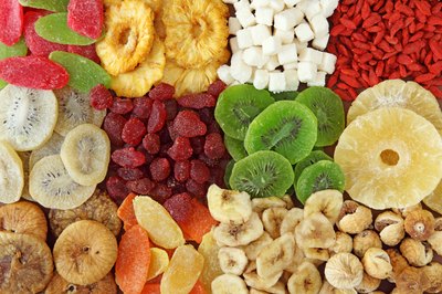 A mixture of dried fruits.