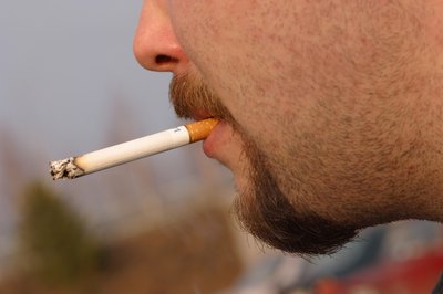 Man smoking cigarette