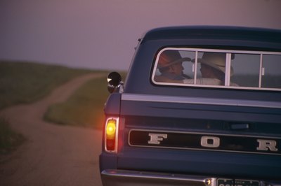 Couple in pick up truck
