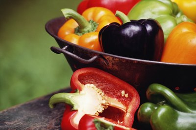 Variety of colorful peppers