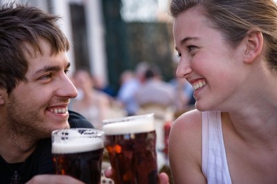 Date night at a bar