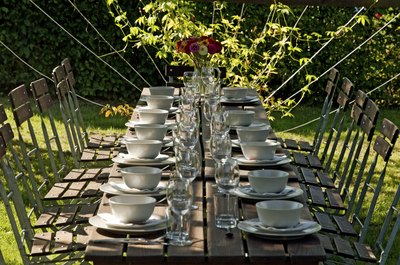 The backyard can be transformed into the perfect venue.