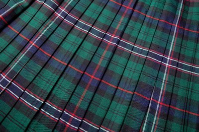 Close up of a kilt.