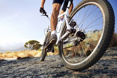Man getting work out on bike