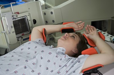 Patient receiving radiation