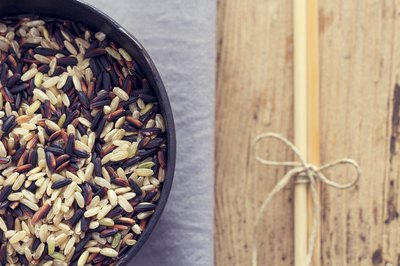 A large bowl of wild rice.