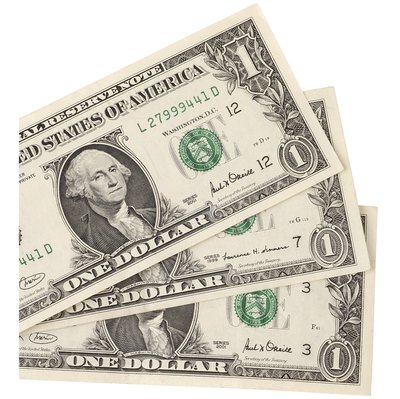 Dollar bills.