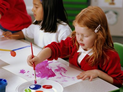 child painting