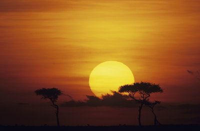 The rain cycle is energized by heat from the sun.