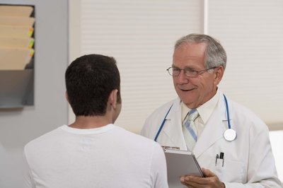 Doctor with patient