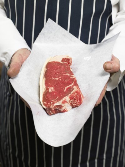 Man holding steak