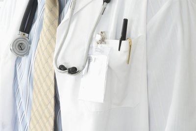 white lab coat with pocket