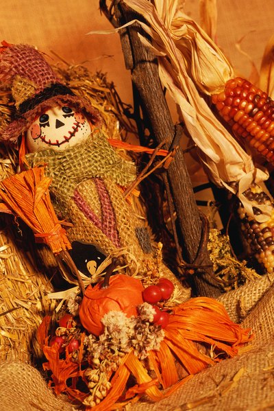 If you're lacking space, have a mini scarecrow building competition.
