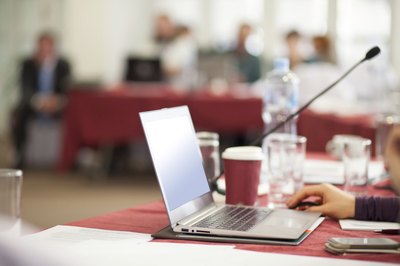 Laptop being used in presentation