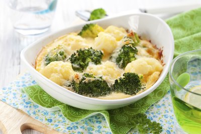 prepare vegetables with cheese