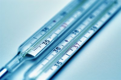 Close up of thermometer.