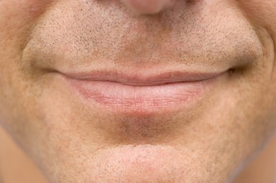 Man in more comfort after numbing gel was applied